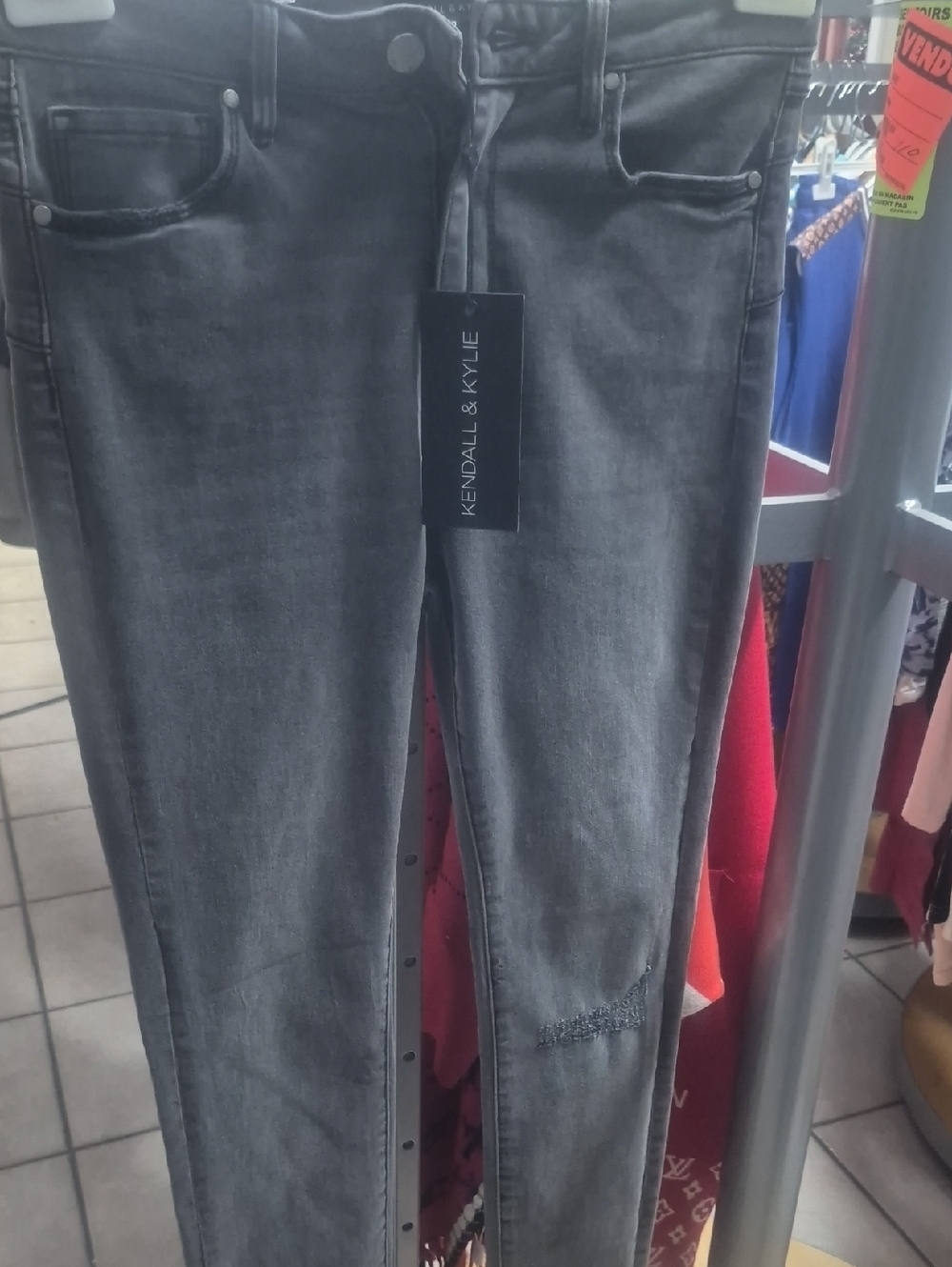 Kendall & Kylie Women's Charcoal Grey Skinny Jeans